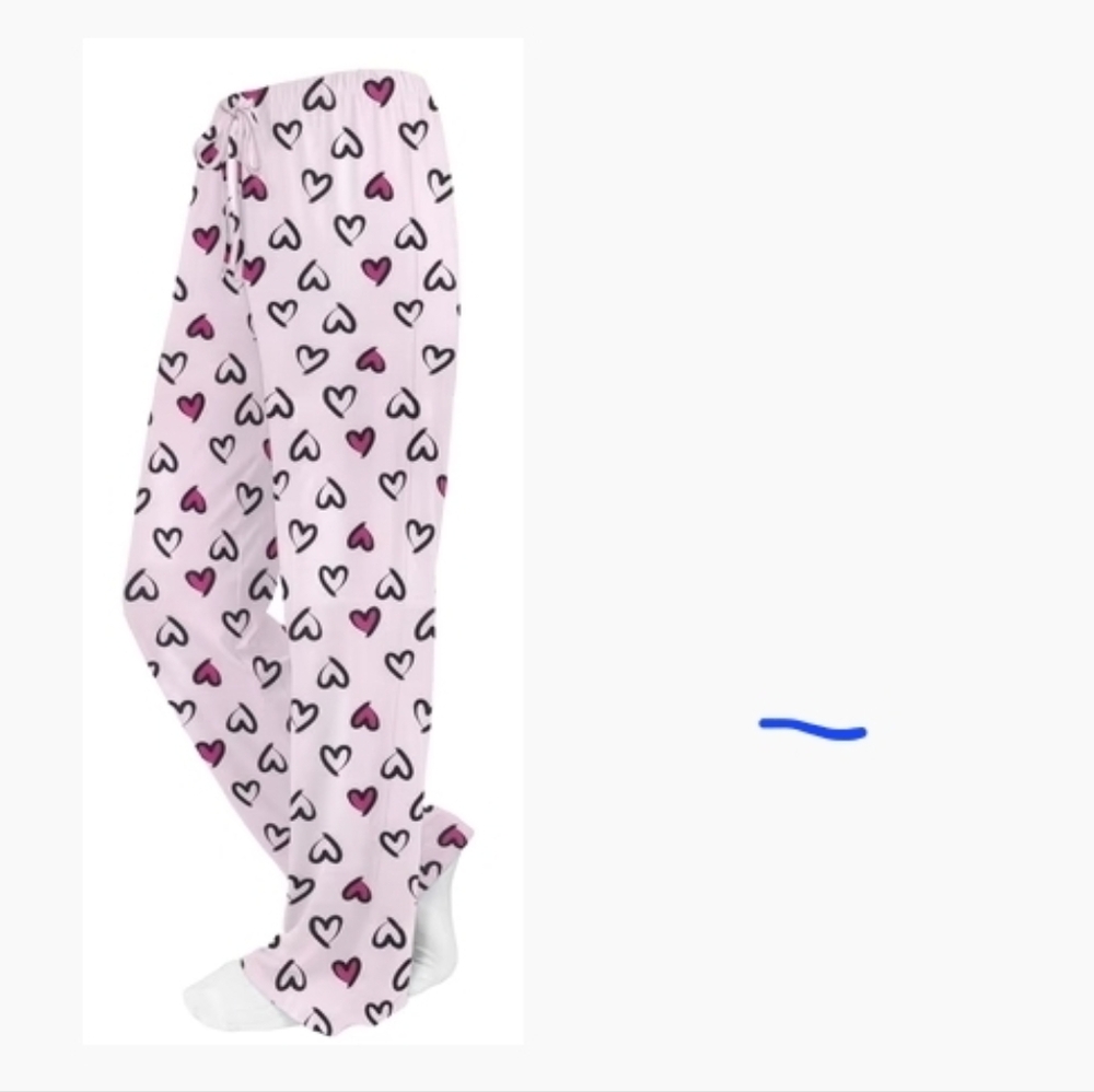 Pink Heart Women's Lounge Bottoms